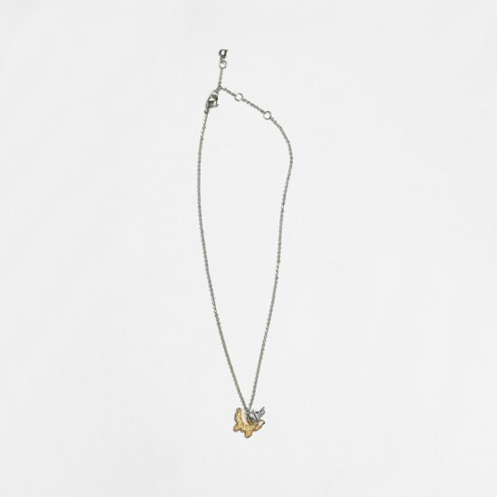Dior Silver Butterfly Necklace