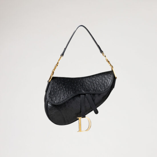 Dior Saddle Ostrich Shoulder Bag