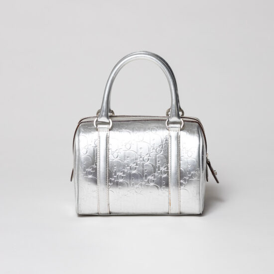 Dior Silver Mini Boston Bag