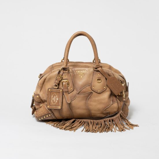 Prada Deer Leather Shoulder Bag