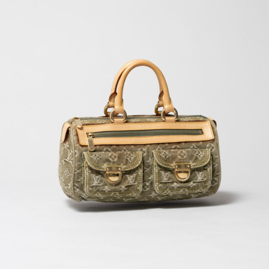 Louis Vuitton Denim Green Boston Bag